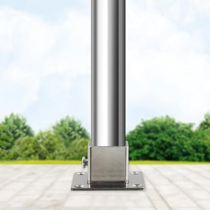 Wealrit 4 PCS Square Post Bases, 0.75" Deck Flange Anchor Bases - style: 4 pcs 0.75" x 0.75"