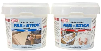 Fasco Epoxies 110 Industrial Epoxy Glue Gallon Kit – 1:1 Waterproof Structural Adhesive for Wood, Fiberglass, Aluminum, Steel, Concrete – Gap Filling Two-Part Epoxy with 30-Minute Working Time