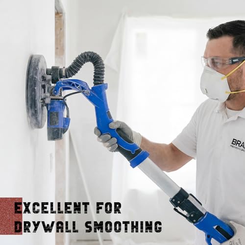 9 Inch 8 Hole Drywall Sanding Disc, 100 Grit 15 PCS Hook and Loop Sandpaper - style: Grit 100