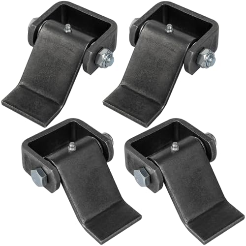 4 Pack Trailer Hinges Heavy Duty, Weld On Trailer Hinges with Grease Fitting for Dump Trailers, Utility Gates & Trailer Doors, Strap Style
