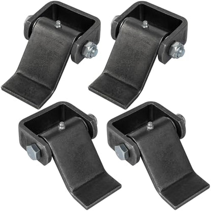 4 Pack Trailer Hinges Heavy Duty, Weld On Trailer Hinges with Grease Fitting for Dump Trailers, Utility Gates & Trailer Doors, Strap Style