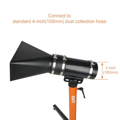 Dust Hood With Adjustable Floor Stand, Dust Collector Accessories, Dust Collection fittings for Woodworking tools ZICT