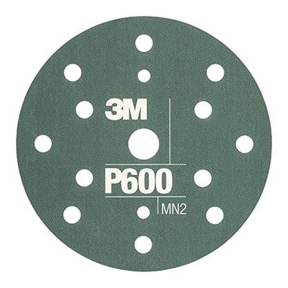 AMAPR 3M Hookit Flexible Abrasive Disc 34405, 6 in, 600+ Grade, 25 Pack, Primer Sanding, E-Coat Sanding - color: Gray, style: P600