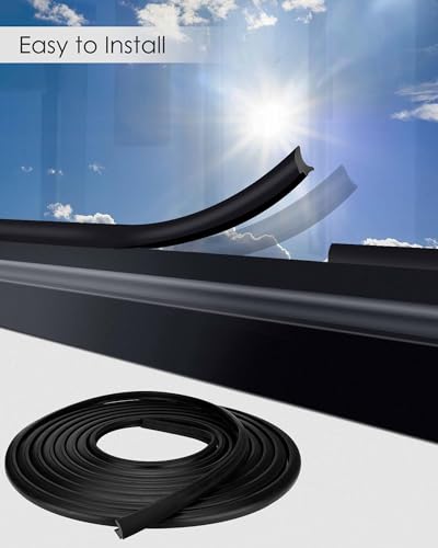 Upgrade RV Window Seal - 0.5 x 0.275inch 40FT - color: Black, size: 40 Feet