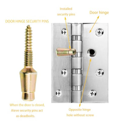 Door Hinge Security Screws,Door Hinge Security Pins -10 Pack