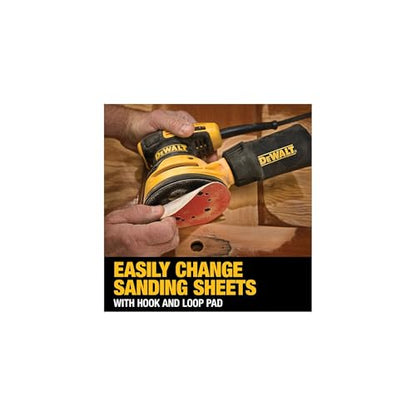 DEWALT Random Orbit Sander, Variable Speed, 5-Inch (DWE6423), Power Source Corded Electric