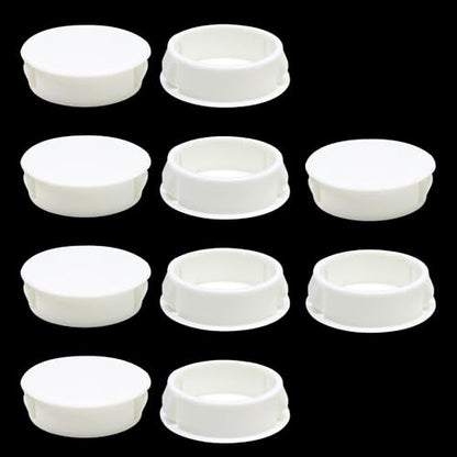 EASYEAH 10PCS 1-1/4"(32mm) White Plastic Hole Plugs, Screw Hole Plugs - size: 1-1/4"/32mm