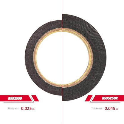 3M Double Sided Tape Heavy Duty 1/4'' x 15.4 Ft 5925 Black Heat Resistant - color: Black, size: 0.25" x 15.4Ft