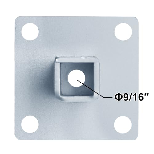4 Pack 1" x 1" Square Post Anchor Base, Square Tube Fittings