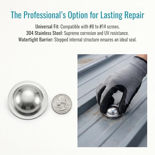 304 Stainless Steel Screw Caps – No-Removal Leak Repair - color: Caps Kit