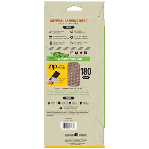 Gator Drywall Sanding Screen Mesh, 180 Grit, 4-Pack - size: 180 Grit (Very Fine)