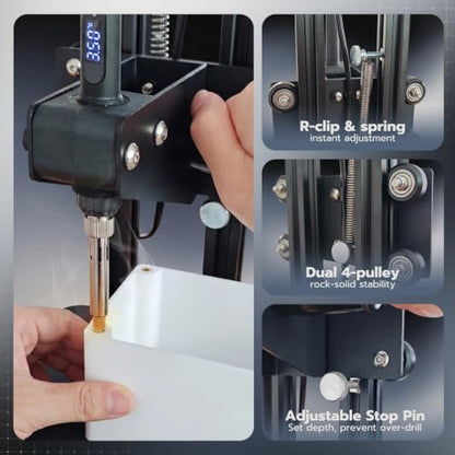 Vertical Heat Set Insert Tools Kit 210mm Working Height for 3D Printing - size: 210mm