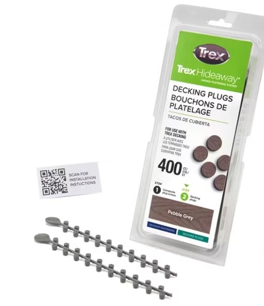Trex Decking Plugs (400ct) (Pebble Grey 400ct) - color: Pebble Grey 400ct