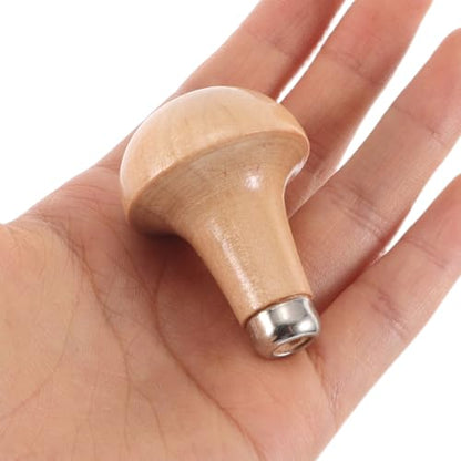 5 pcs File Handle Set Ergonomic Wood Handle Replacement for Carving Knife Graver Woodworking Engraving Filing Cutting Tool Hand Tools Accessory