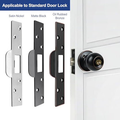 Extra-Long Door Strike Plate, Extended Length/Height - color: Oil Rubbed Bronze, size: 1 Pack
