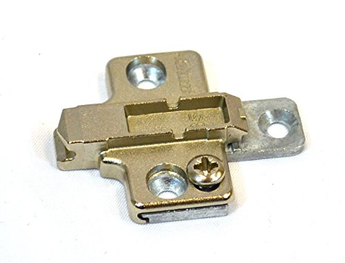 Blum 175H7100, Frameless Mounting Plate, Clip-On, 0 mm Height (Pack of 10) - size: Pack of 10, style: Without Screws