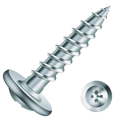 #8 x 3/4" Wood Screw 500Pcs Alloy Steel Standard Thread Truss Head Fast Self Tapping by SG TZH - color: Silver - Alloy Steel, size: #8 x 3/4"