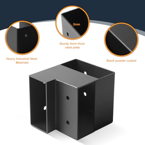 2x4 Workbench Brackets 4pcs,3-Way Corner Bracket for DIY Custom Worktable - size: 2X4
