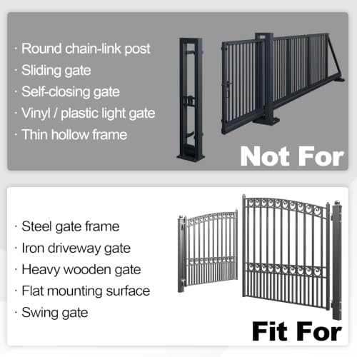 7" Heavy Duty Gate Hinges, 1100 lb, Black 2 Pack, Face-Mount Bolt/Weld-On - size: 2060P