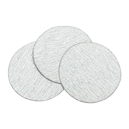 75mm Dia 3 Inch Hook and Loop Sanding Disc 150Grits Flocking Sandpaper for Random Orbit Sander Red 25pcs - size: 3 inch