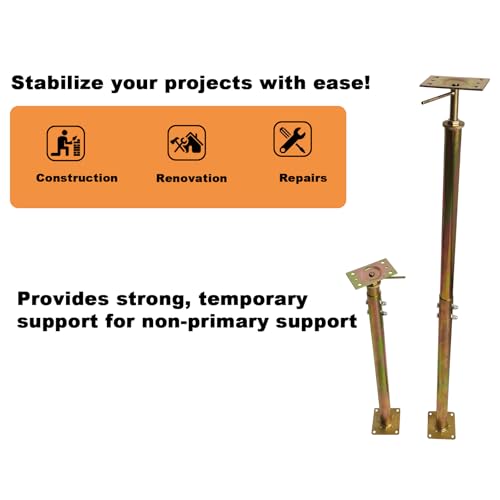 House Floor Jack Post 35" - 59.8" Adjustable for Leveling Lifting, 2 Pack - size: 35"-59.8"