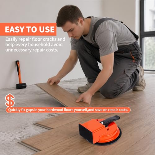 Floor Gap Fixer Tool Kit With Rubber Mallet & Cleaning Scraper,Enhanced Suction Cup Floor Suction Cup Tool, Laminate FloorGap RepairTool for Laminate, Wood, Tile & Vinyl Flooring