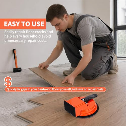 Floor Gap Fixer Tool Kit With Rubber Mallet & Cleaning Scraper,Enhanced Suction Cup Floor Suction Cup Tool, Laminate FloorGap RepairTool for Laminate, Wood, Tile & Vinyl Flooring