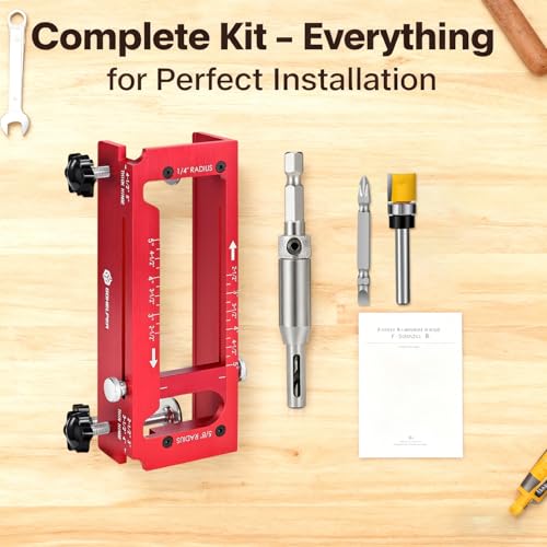Door Hinge Jig Mortise Template Kit for 2.5-5 Inch Hinges