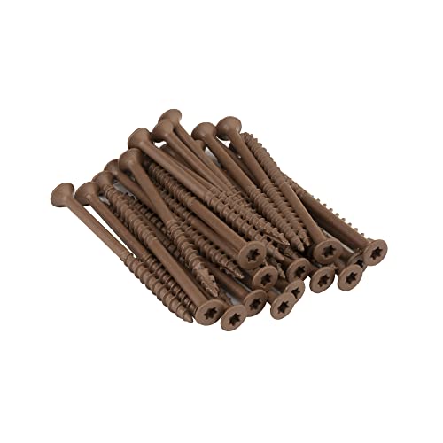 Nuvo Iron Deck Screws | #8 x 2 1/2" | Brown | 250 Count, Pack of 4 - size: Jar #8 x 2 1/2" - 250 count (Pack of 4)
