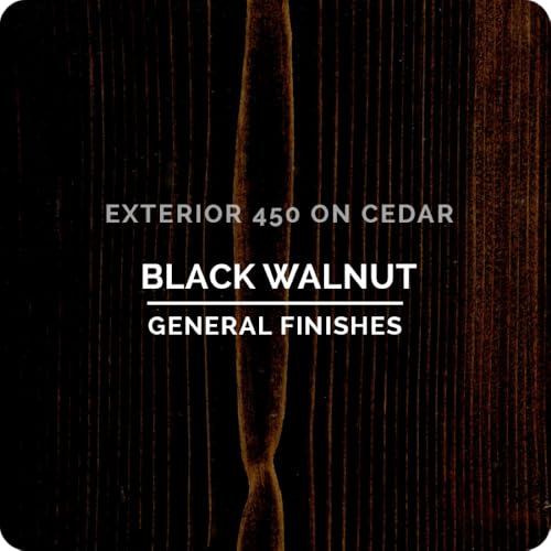 General Finishes Exterior 450 Water Based Wood Stain, 1 Quart, Black Walnut - color: Black/Walnut, size: 1 Quart