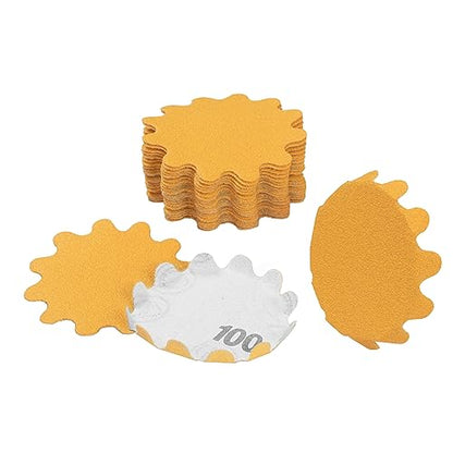 Flex Edge Gold 2 Inch Hook and Loop Sanding Discs 2 Inch 100 Grit 25 Pack - size: 2", style: 100 Grit