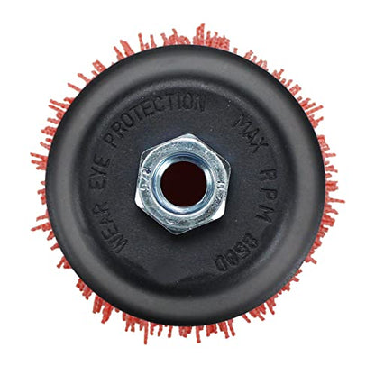 BHA 4" Abrasive Nylon Cup Brush, 5/8-11 Arbor for Angle Grinder, 120 Grit