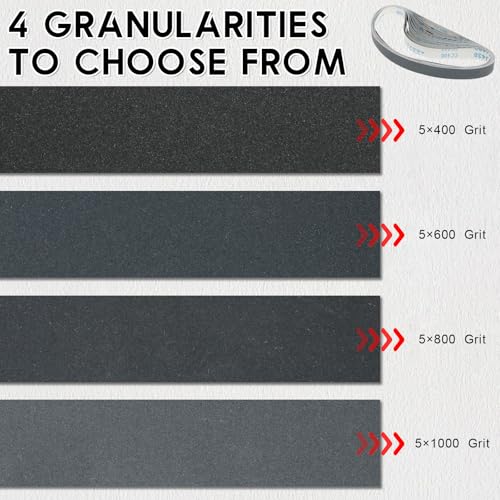 20Pcs 1x30 Inch Sanding Belts, Silicon Carbide Fine Grit Set