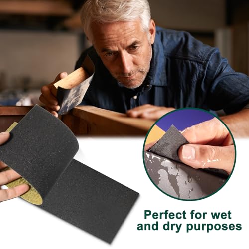 20PCS Sand Paper 1000 Grit Sandpaper Sheets, 9 x 3.6 Inch Wet Dry Sandpaper Sheets, Sand Paper for Metal, Wood Furniture, Automotive and Crafts - color: P-1000 Grit 20pcs