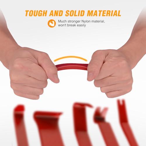 GOOACC 5PCS Auto Trim Removal Tool Kit Red - color: 5pcs Trim Removal Tool Red