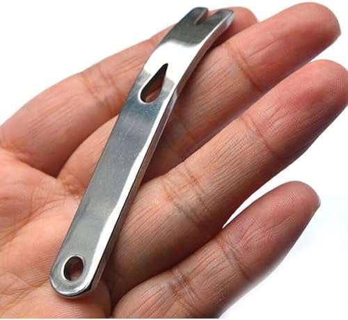 Mini Stainless Steel Pocket Pry Bar Crowbar Multifunction EDC Tool for Bushcraft and Survival