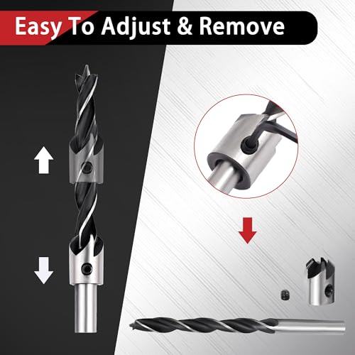 7Pcs HSS Countersink Drill Bits Set - size: 7pcs