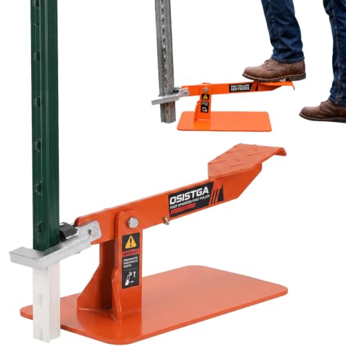 T-Post Puller, Foot-Operated Fence Post Remover, 1.7 in Jaw - size: 13.6inch