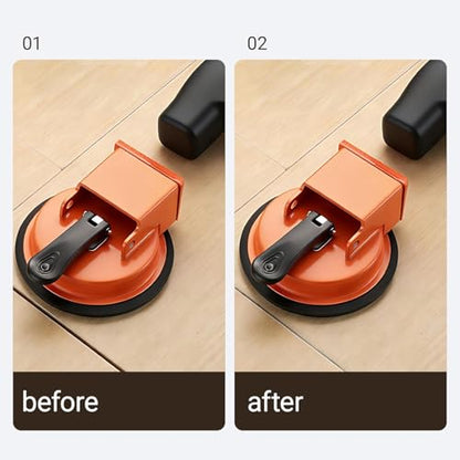 Floor Gap Fixer Tool – Heavy-Duty Laminate Flooring Repair Tools for Wood and Vinyl Planks, Carbon Steel Floor Suction Cup Tool with Rubber Pad, Adjustable Height Seam Puller
