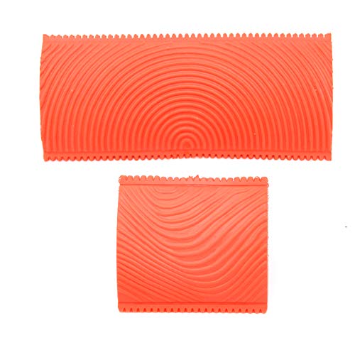 2PCS Wood Grain Tool Set,DIY Wall Painting Supplies and Paint Brush for Wood Furniture Restoration, Reusable Wood Graining Tool for Realistic Texture