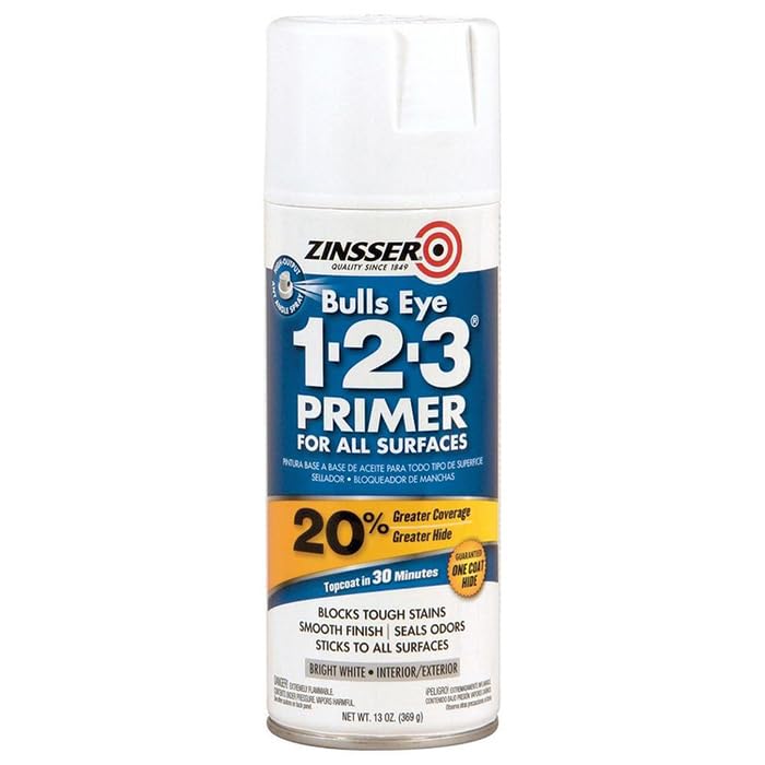 Zinsser 12-Pack of 13 oz 02008 Bulls Eye 1-2-3 White Water-Based Stain Blocking Primer/Sealer
