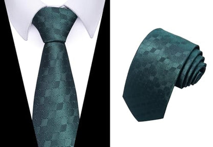 joy alice Tie For Men 6 PCS Necktie Woven Jacquard Neck Ties Set Neck Ties - color: Bluered Yellow Green Red Grey
