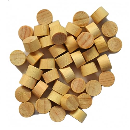 Pinehurst Crafts 1/2-Inch Pine Flat Head Plugs, Side/Face Grain, Great for Furniture, Tables, Chairs, Cabinetry and Crafts Projects, Pack of 20
