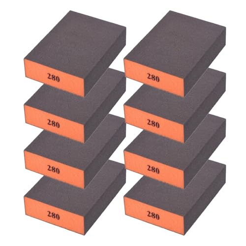 8Pcs 280Grit Sanding Sponges, Wet Dry Sanding Blocks - size: 280Grit