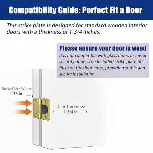 7 Inch Extra Long Door Strike Plate, Heavy Duty Metal Frame Repair Plate