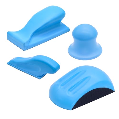 Hand Sanding Blocks Hook and Loop, 4PCS
