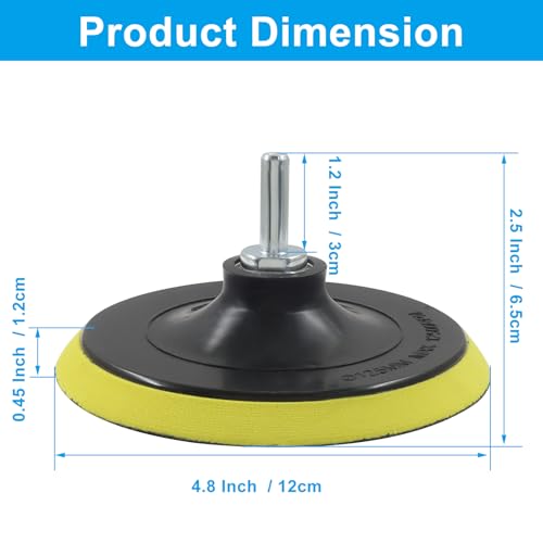 5 Inch Hook & Loop Sanding Backing Pads, 2 Pack - size: 5 Inch