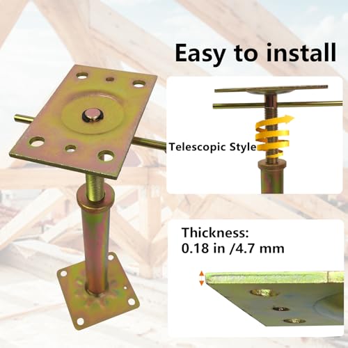 11" - 16" Adjustable House Floor Jack Post Screw Home for Leveling Lifting - size: 11"-16"