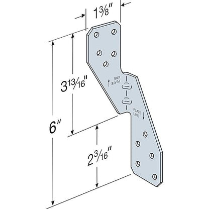Simpson Strong-Tie H2.5A-25PK - 18-Gauge Galvanized Hurricane Tie 25ct (25pk)