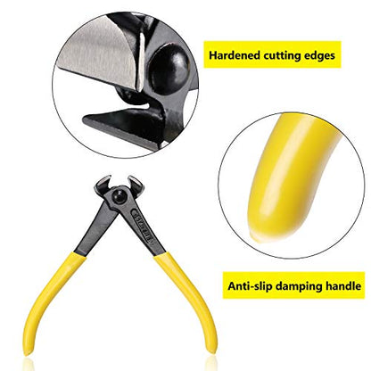 Mudder 2 Packs End Cutting Nippers Pliers Nail Puller for Carpenters